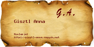 Gisztl Anna névjegykártya
